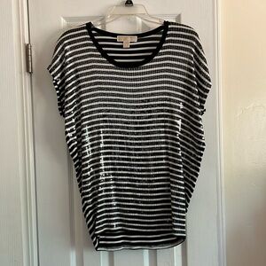 MICHAEL Michael Kors Sequin Striped Tunic Size Small